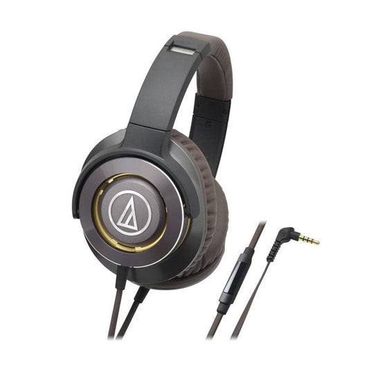 Audio-Technica - ATH-WS770iS Gunmetal Solid Bass Headphones (Open box)