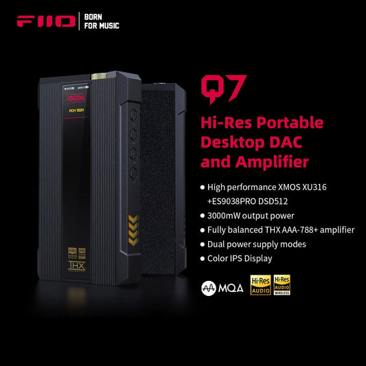 FiiO Q7 Flagship Desktop-Class Amplifier MQA Decoder Portable Bluetooth Digital USB DAC/AMP