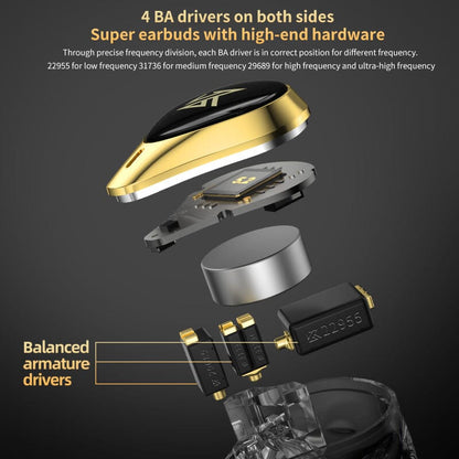KZ SA08 Pro 8 Balanced Armature Drivers True Wireless Earphone