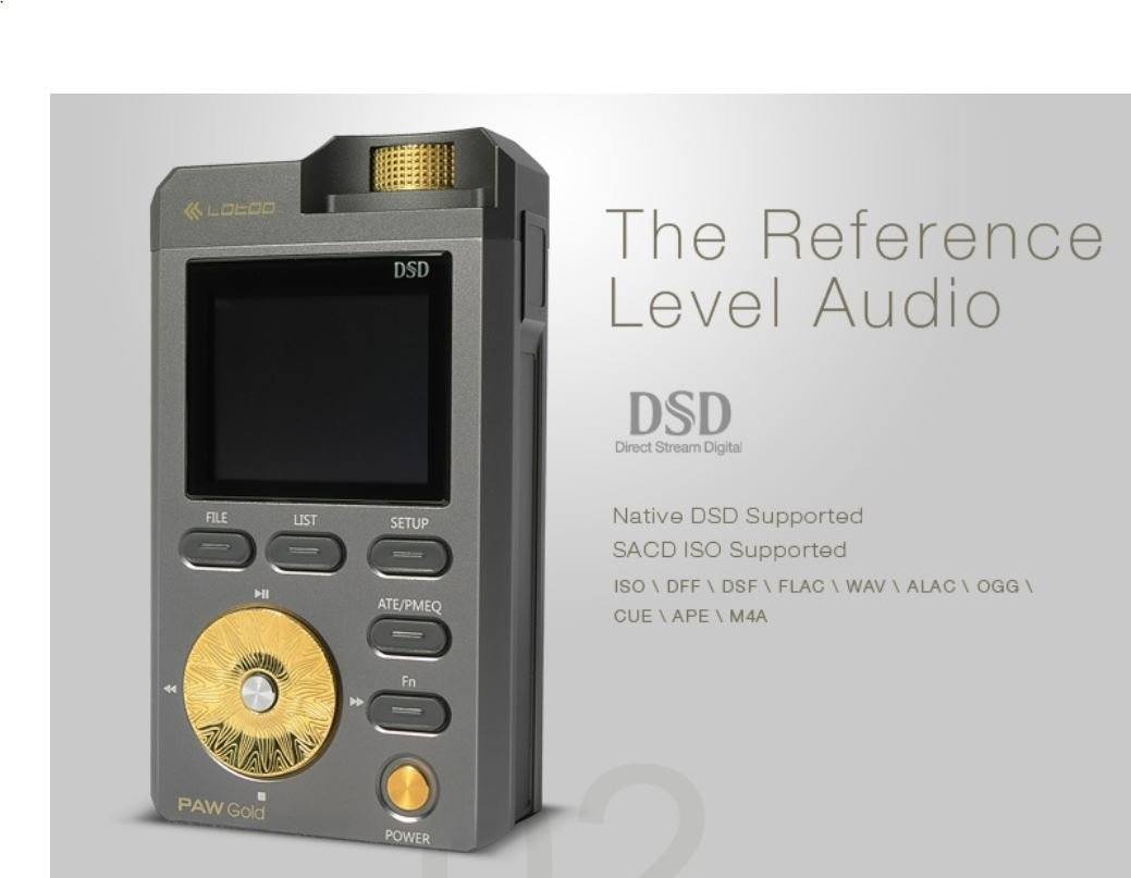 Lotoo Paw Gold High Resolution MP3 Audio Player (DAP) with 128GB MicroSD