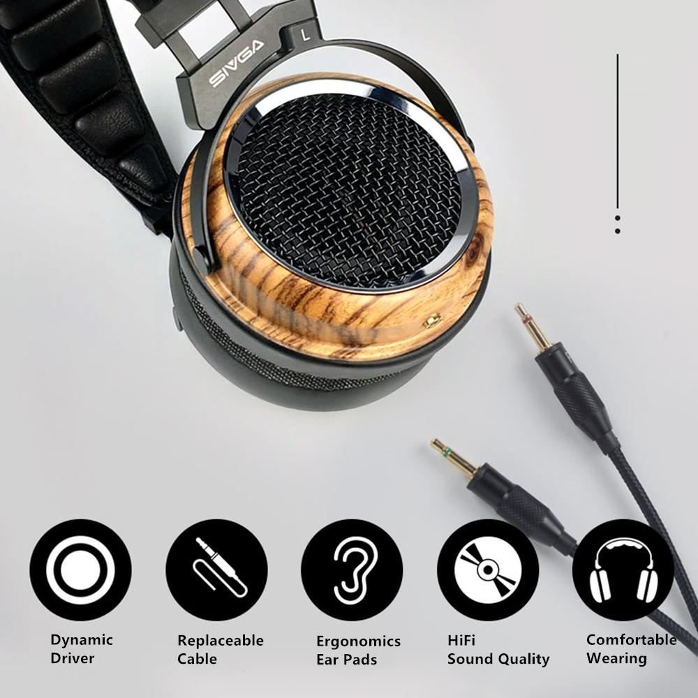 SIVGA PHOENIX Over Ear Open Back Zebra Wood Dynamic/Moving-coill Driver Headphone