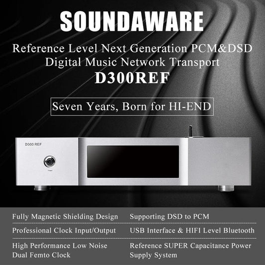 Soundaware D300REF PCM&DSD Network Transport USB Interface Femto Clock